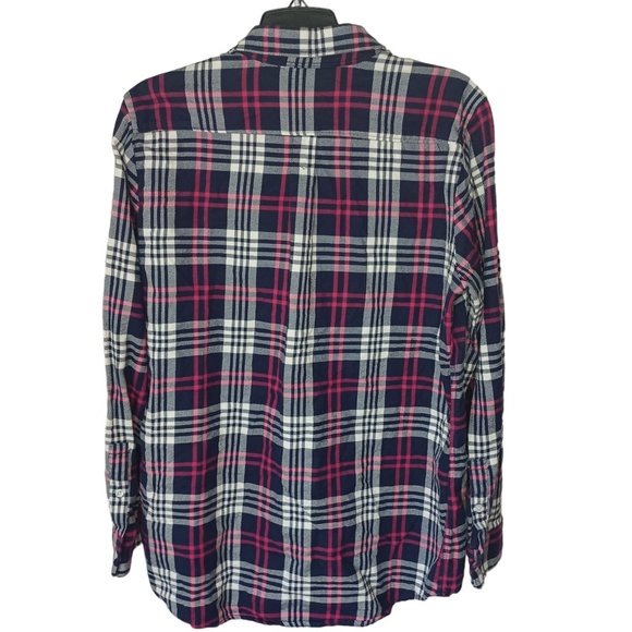 Banana Republic Plaid Top Size Medium - Picture 2 of 4
